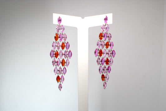 Orecchini "Old Money" argento 925% e duraliti colorate