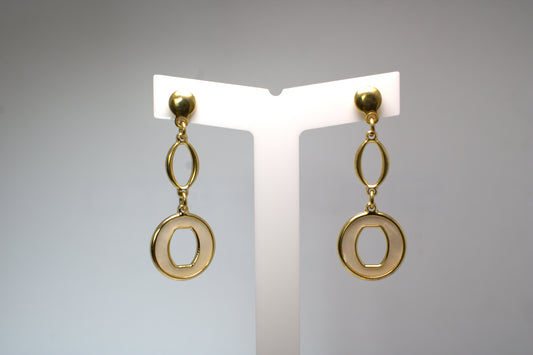 Orecchini "Old Money" in argento d'orato e madreperla