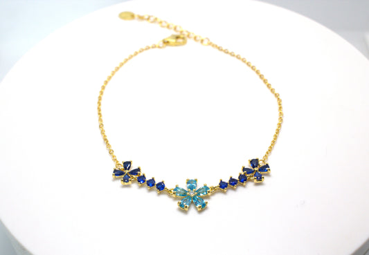 Bracciale "Flowers" con pietre Duraliti – Giallo