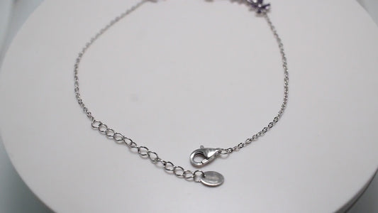 Bracciale "Flowers" a 3 fiori – Bianco